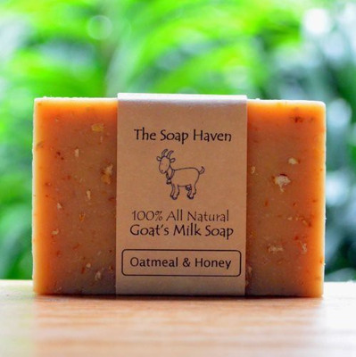 The Soap Haven Oatmeal Soap Bar 4 Pack - 100% All Natural Fresh Goat Milk Soap Bar FRAGRANCE FREE with OATMEAL & HONEY. Wonderful for Eczema Psoriasis sensitive skin and all skin types. SLS Free NO Sulfates NO Parabens NO Preservatives NO harmful crap. -
The Soap Haven Oatmeal Soap Bar 4 Pack - 100% All Natural Fresh Goat Milk Soap Bar FRAGRANCE FREE with OATMEAL & HONEY. Wonderful for Eczema Psoriasis sensitive skin and all skin types. SLS Free NO Sulfates NO Parabens NO Preservatives NO harmful crap. -