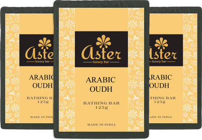 Aster Luxury Arabic Oudh Bathing Bar - Pack of 3(375 g)
