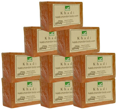 Khadi Mauri Haldi-Chandan Soaps Large Pack of 9 - Premium Handcrafted Herbal(1125 g, Pack of 9)
Khadi Mauri Haldi-Chandan Soaps Large Pack of 9 - Premium Handcrafted Herbal(1125 g, Pack of 9)