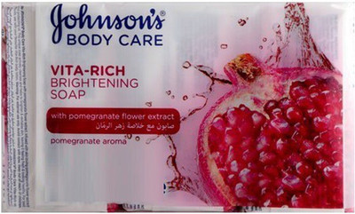 Johnson's Body Care Vita Rich Brightening Soap Pomegranate aroma ( Pack of 6 )(125 g, Pack of 6)