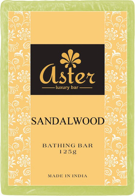 Aster Luxury Sandalwood Handmade Soap - Set of 12(1500 g, Pack of 12)