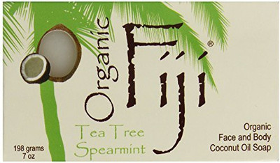 Organic Fiji Coconut Oil Soap For Face And Body Tea Tree Spearmint(198.38 g)