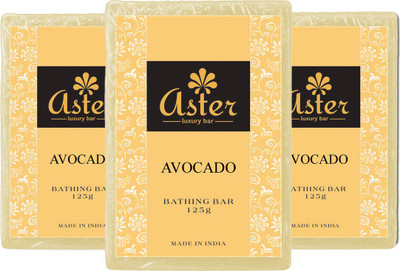Aster Luxury Avocado Bathing Bar 125g - Pack Of 3(375 g, Pack of 3)