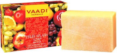Vaadi Herbals Super Value Fruit Splash Soap with Extracts of Orange, Peach, Green Apple and Lemon, 75gms x 6(450 g, Pack of 6)
Vaadi Herbals Super Value Fruit Splash Soap with Extracts of Orange, Peach, Green Apple and Lemon, 75gms x 6(450 g, Pack of 6)