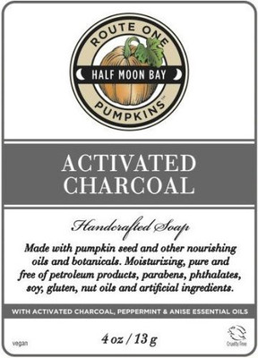 Route One Pumpkins Activated Charcoal Soap with Meadowfoam Seed and Avocado Oils(13 g)