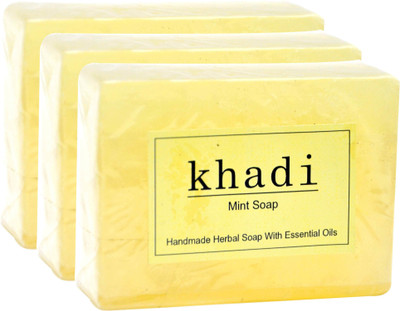 Khadi Herbal Mint Soap(375 g, Pack of 3)