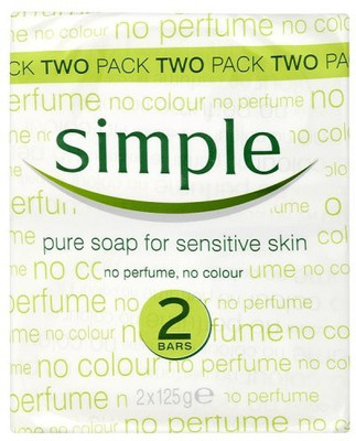 Simple Pure Soap for Sensitive Skin Twin Pack(125 g)