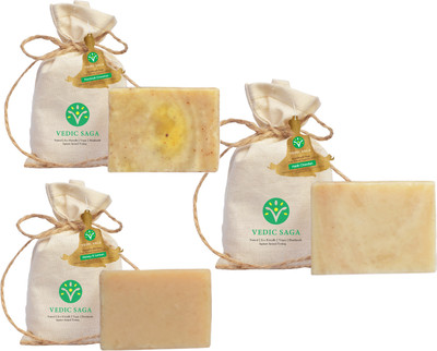 Vedic Saga Pack of 3, Combo Handmade Soap : Patchouli Cinnamon, Haldi Chandan and Shampoo Bar : Honey & Lemon(300 g, Pack of 3)
Vedic Saga Pack of 3, Combo Handmade Soap : Patchouli Cinnamon, Haldi Chandan and Shampoo Bar : Honey & Lemon(300 g, Pack of 3)