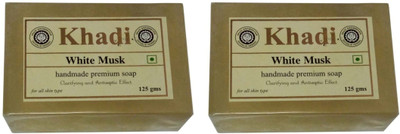 Khadi Herbal White Musk Soap(250 g, Pack of 2)