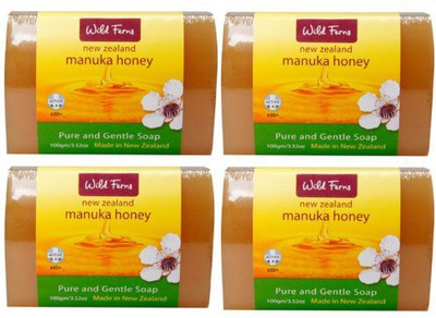 Wild Ferns Manuka Honey Pure and Gentle Soap 4 Pack(100 g)