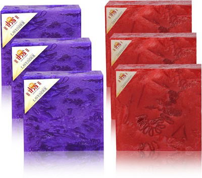 IHA Ayurvedic Lavender & Dermasoft Rose Soap Triple Pack of 6 Herbal Natural(750 g, Pack of 6)
IHA Ayurvedic Lavender & Dermasoft Rose Soap Triple Pack of 6 Herbal Natural(750 g, Pack of 6)