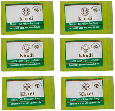 Khadi Herbal Neem & Tulsi soap(750 g, Pack of 6)