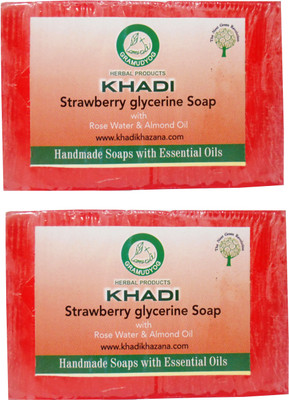 Khadi Herbal NaturalStrawberry Glycerine Soap With Rose Water & Almond Oil Pack Of 2(250 g, Pack of 2)
Khadi Herbal NaturalStrawberry Glycerine Soap With Rose Water & Almond Oil Pack Of 2(250 g, Pack of 2)