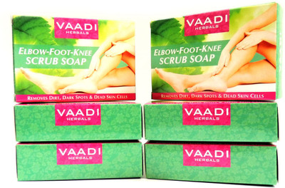 Vaadi Herbals Elbow-Foot-Knee Scrub Soaps with Almond & Walnut Scrub - Pack of 6(450 g, Pack of 6)
Vaadi Herbals Elbow-Foot-Knee Scrub Soaps with Almond & Walnut Scrub - Pack of 6(450 g, Pack of 6)