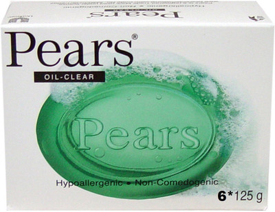 Pears Oil Clears Hypoallergenic soap ( Pack of 6 )(125 g, Pack of 6)