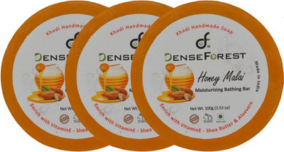 Dense Forest Khadi Honey Malai Soap (Pack of 3)(300 g, Pack of 3)