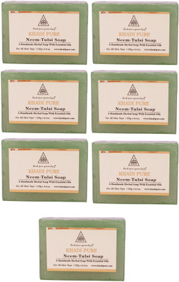 Khadi Pure Natural Handmade Pure Neem Tulsi Soap with essential Oil(875 g, Pack of 7)
Khadi Pure Natural Handmade Pure Neem Tulsi Soap with essential Oil(875 g, Pack of 7)