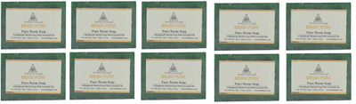 Khadi Pure Natural Handmade Pure Neem Soap with essential Oil(1250 g, Pack of 10)