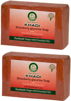 Khadi Herbal Strawberry(250 g, Pack of 2)