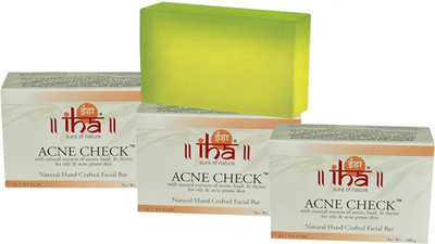 IHA Ayurvedic Acne Check Soap - Pack of 3 - Premium Herbal(300 g, Pack of 3)