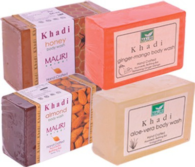 Khadi Mauri Premium Pack of 4 Herbal Handcrafted Honey Almond Aloe-Vera and Ginger Mango Soap(500 g, Pack of 4)
Khadi Mauri Premium Pack of 4 Herbal Handcrafted Honey Almond Aloe-Vera and Ginger Mango Soap(500 g, Pack of 4)