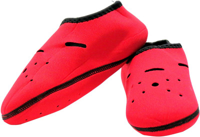 Neska Moda Boys & Girls Solid Peds/Footie/No-Show, Black;red