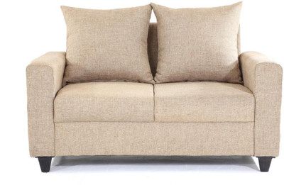 Furnicity Fabric 2 Seater Sofa(Finish Color - Beige)