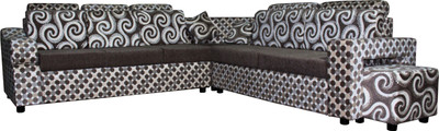 Knight Industry Fabric 7 Seater Sofa(Finish Color - BROWN)