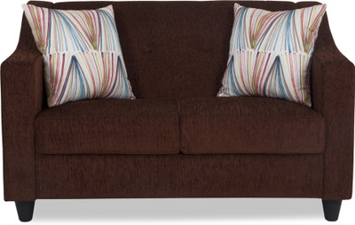 Urban Living Fabric 2 Seater Sofa(Finish Color - Brown)