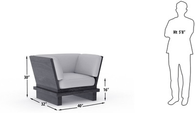 Tezerac Fabric 1 Seater Sofa(Finish Color - Brown)