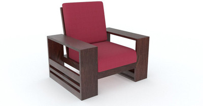 Tezerac Fabric 1 Seater Sofa(Finish Color - Brown)