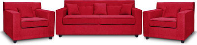 Comfy Sofa Fabric 3 + 1 + 1 RED Sofa Set