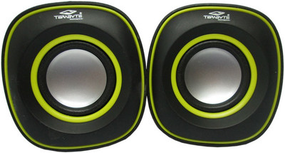 Terabyte TB-015 Portable Laptop/Desktop Speaker(Black and Yellow, 2.0 Channel)