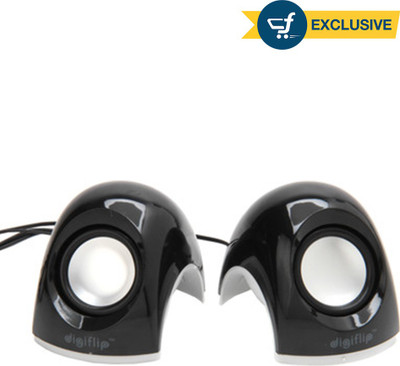 DigiFlip PS014 Wired Mini USB Speaker(Black, 2.0 Channel)