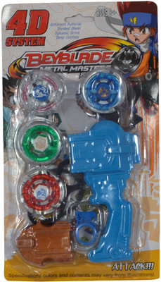 Tabu Beyblade 4 D System Metal Masters Fury(Multicolor)