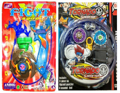 New Pinch combo of Tornado Metal Fusion 2pcs. set with Sharp Metal Edge Beyblade toy(Multicolor)
New Pinch combo of Tornado Metal Fusion 2pcs. set with Sharp Metal Edge Beyblade toy(Multicolor)