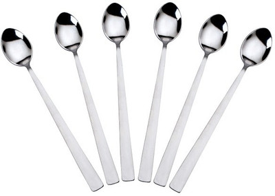 Elegante Vectra Stainless Steel Long Drink Spoon Set(Pack of 6)