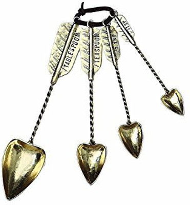 Creative Co-op Zinc Alloy Arrow Measuring Spoons Set
