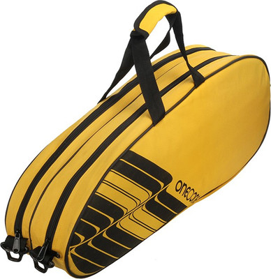 One O One Lines Collection Double Yellow Sports bag(Yellow, Kit Bag