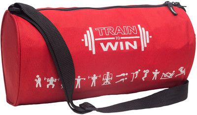 Cosmus Fitwel Red Gym Bag(Red, Kit Bag, Red & white