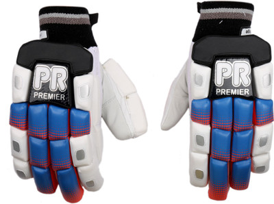 PR ARGBG02 Batting Gloves (M, White, Blue, Black), Black;blue;white