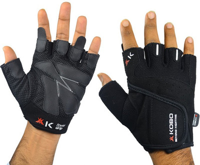 Kobo Grippy Series Gym & Fitness Gloves (, Black