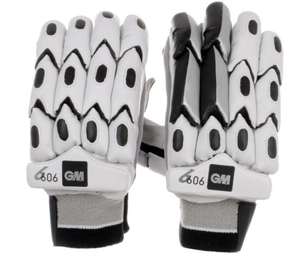 GM 606 Batting Gloves (Men, White, Black), Black;white