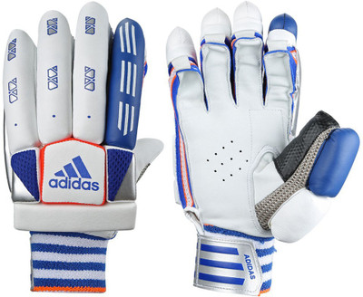 ADIDAS BG VECTOR V1 16 Batting Gloves (M, White, Blue, Red), Blue;red;white