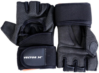 Vector X VX 500 Gym & Fitness Gloves (M, Black)