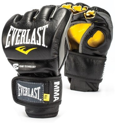 Everlast MMA Powerlock Martial Art Gloves (XXL, Black)