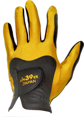 Fit39 EX Golf Gloves (M, Black, Gold)