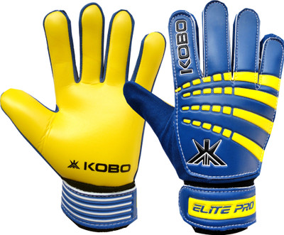 Kobo Elite Pro Goalkeeping Gloves (XS, Blue, Yellow), Assorted