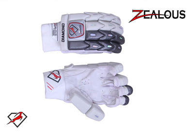 Zealous Sports ZS Diamong BG Batting Gloves (Men, Grey)