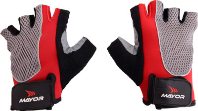 Mayor Amazonia Gym & Fitness Gloves (M, Red, Black), Black;red